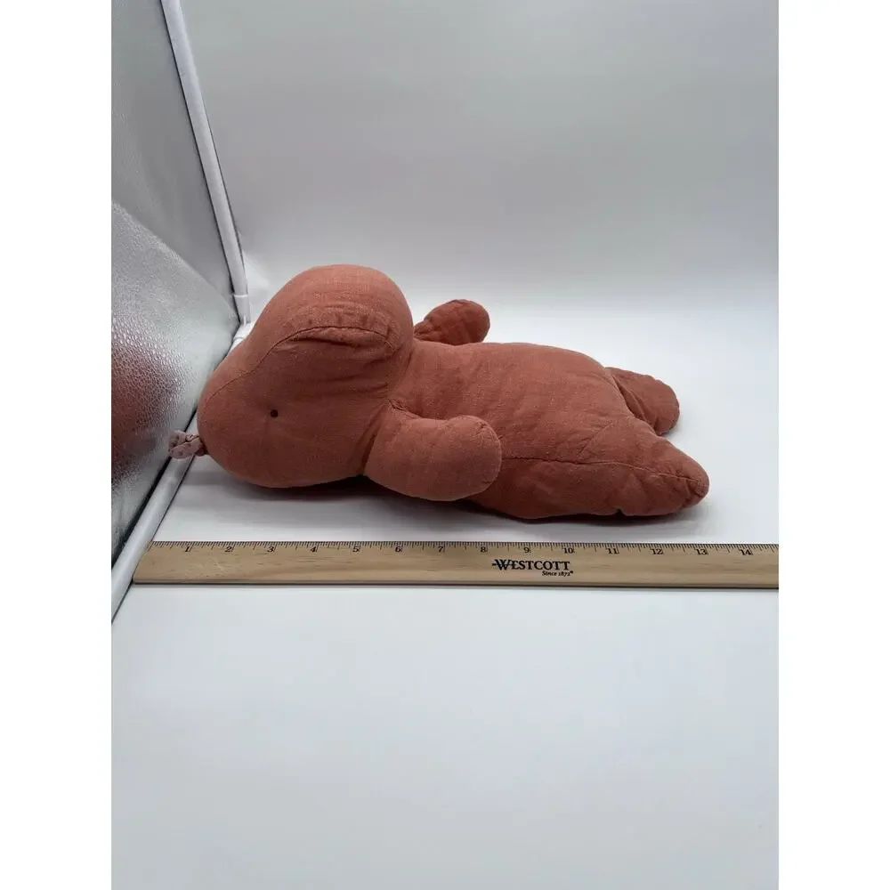 Maileg Large Hippo Dusty Coral Plush Anthropologie Rare Retired 13”